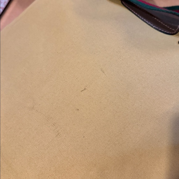 Authentic Vintage Gucci Sherry Line Tan Canvas Tote with Signature Straps - Picture 7 of 16